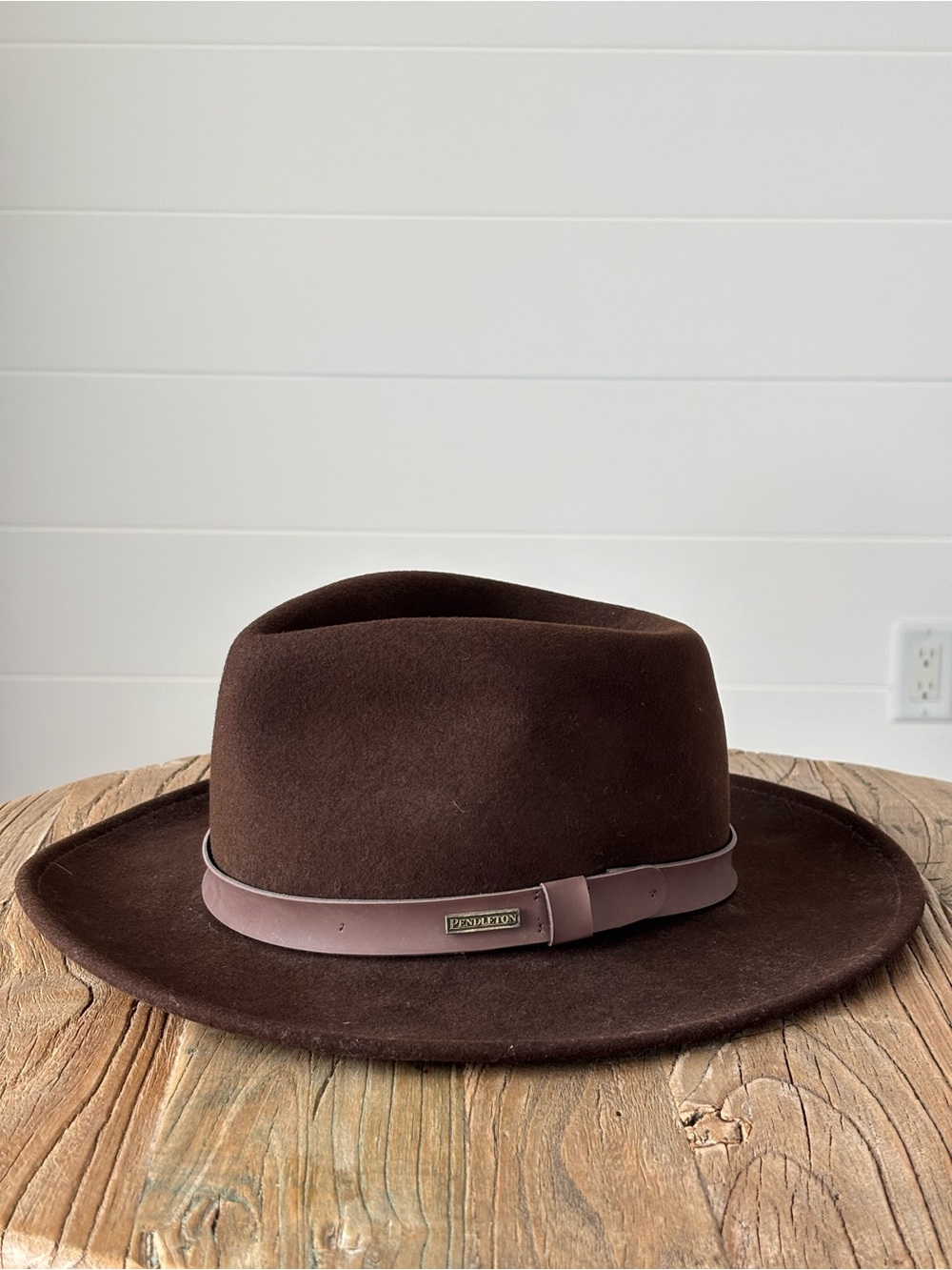 Pendleton Brown Wool Felt Men's Outback Ranch Hat Size Medium